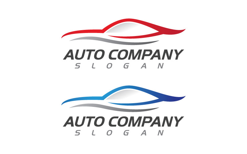 Racing Auto bil logotyp mall vektor illustration v.4