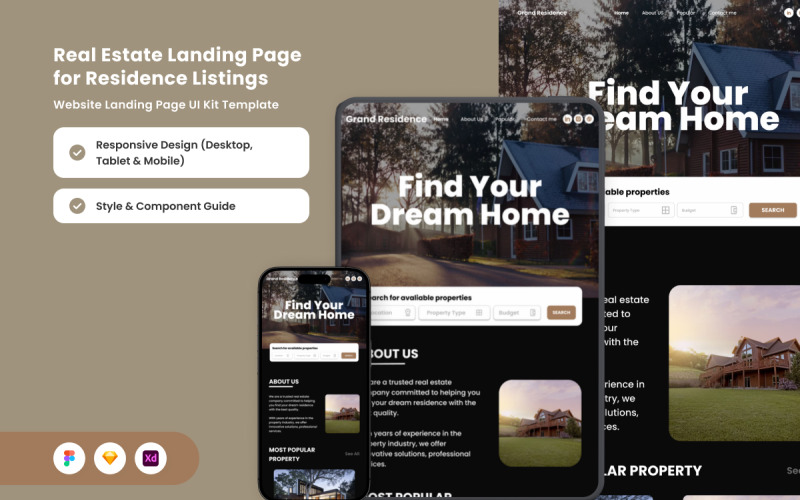 Grand Residence – Elegante Immobilien-Landingpage