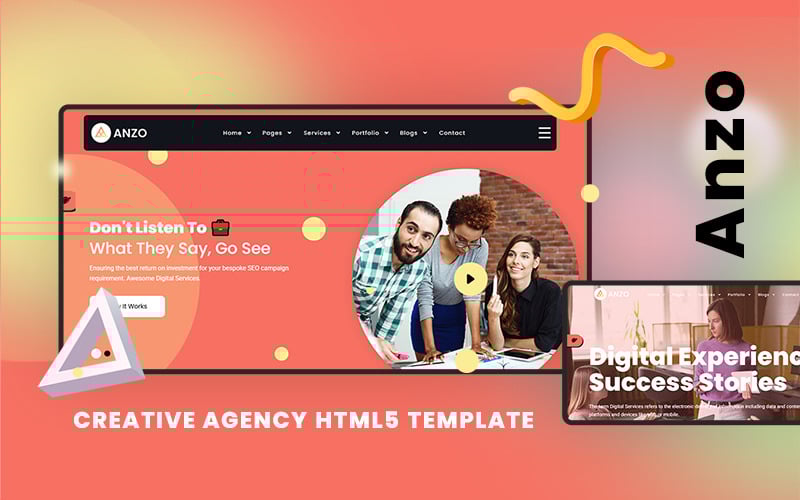 Anzo – креативні рішення та шаблон HTML5 для бізнесу