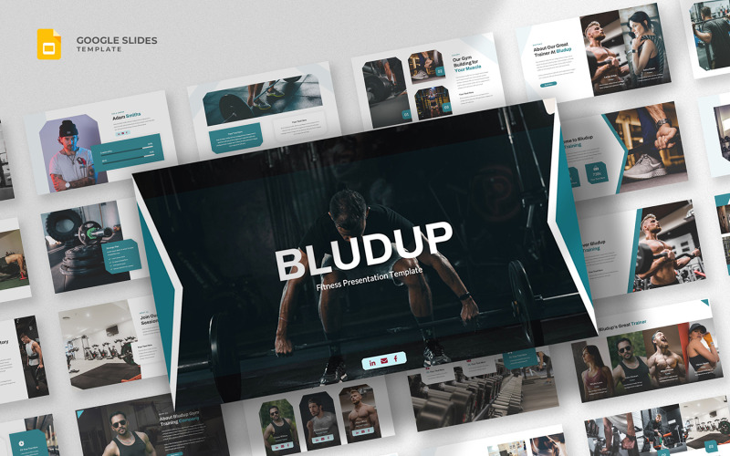 Bludup – Šablona Prezentací Google pro tělocvičnu a fitness