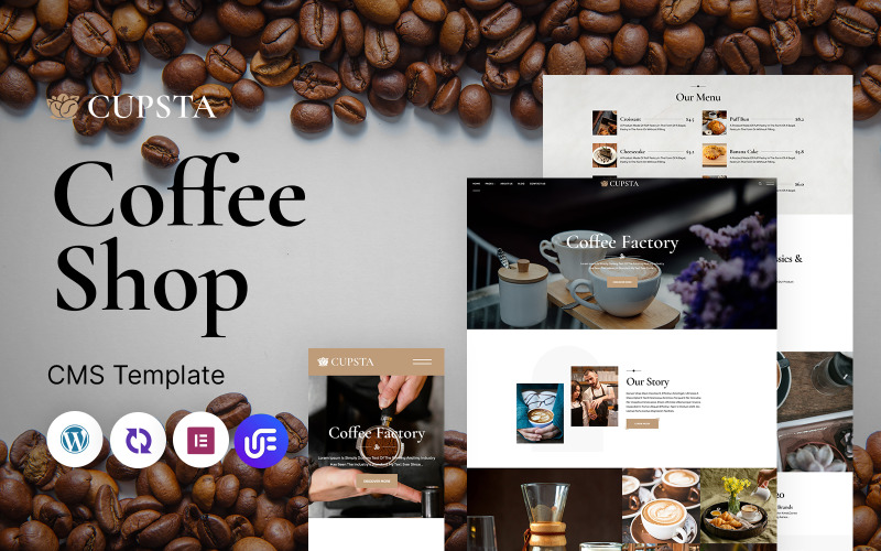 Cupsta - 咖啡店多功能响应式 WordPress 主题