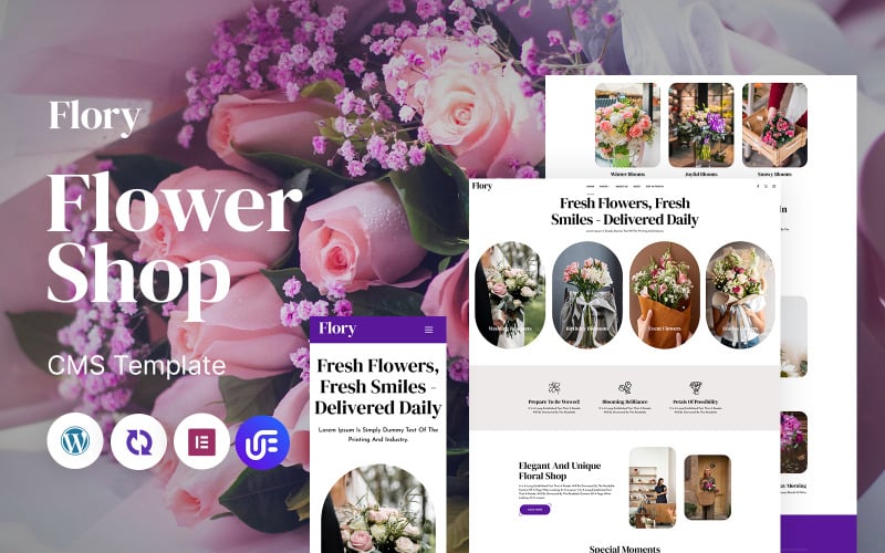 Flory — многоцелевая адаптивная тема WordPress для цветочного магазина