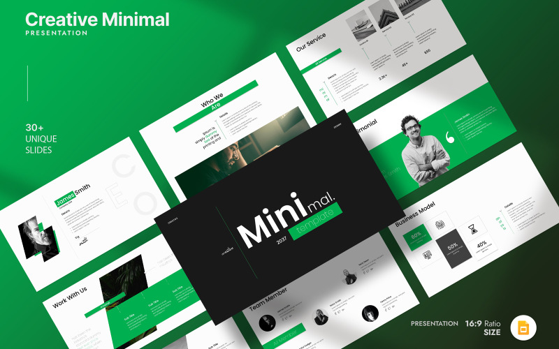 Modello minimo di Google Slide 2037