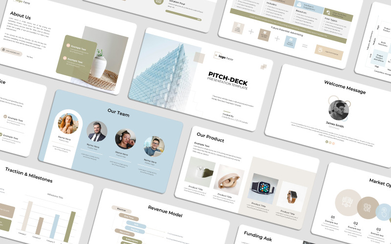 Business Pitch-Deck Google Slides – Perfeito para Startups e Investidores