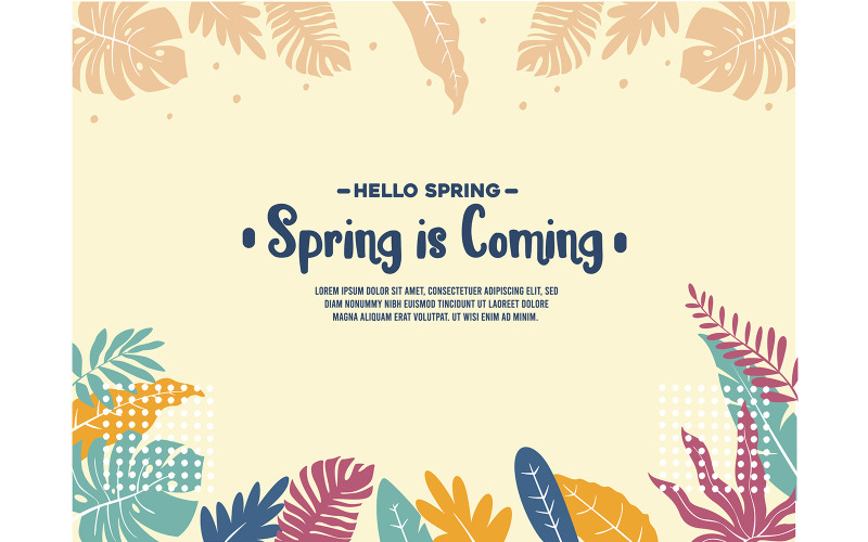 Design gráfico vibrante com tema de primavera