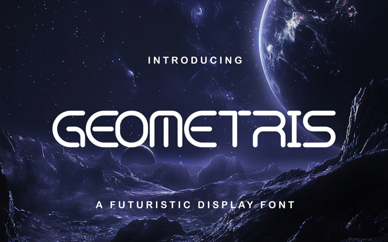 Geometris - Font di visualizzazione futuristico geometrico