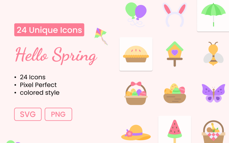 24 Premuim Spring Icon Pack