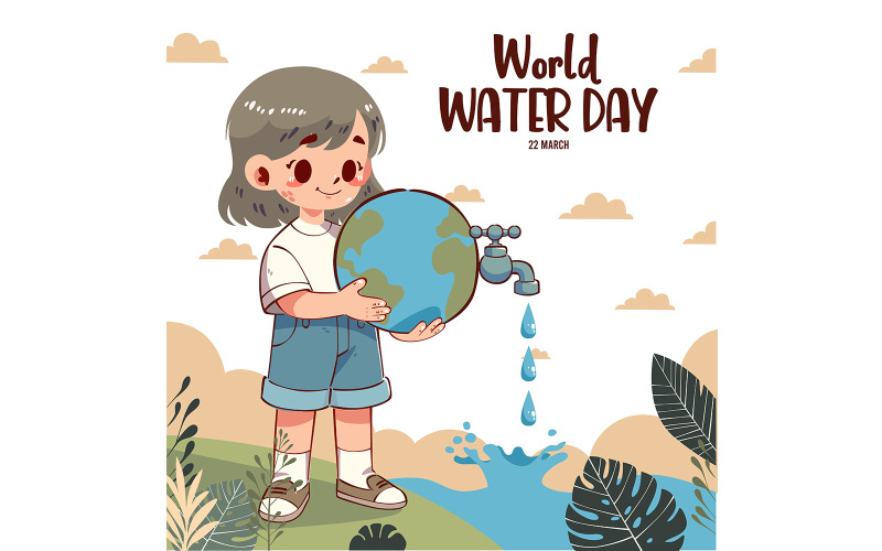 Ilustração promocional do Dia Mundial da Água