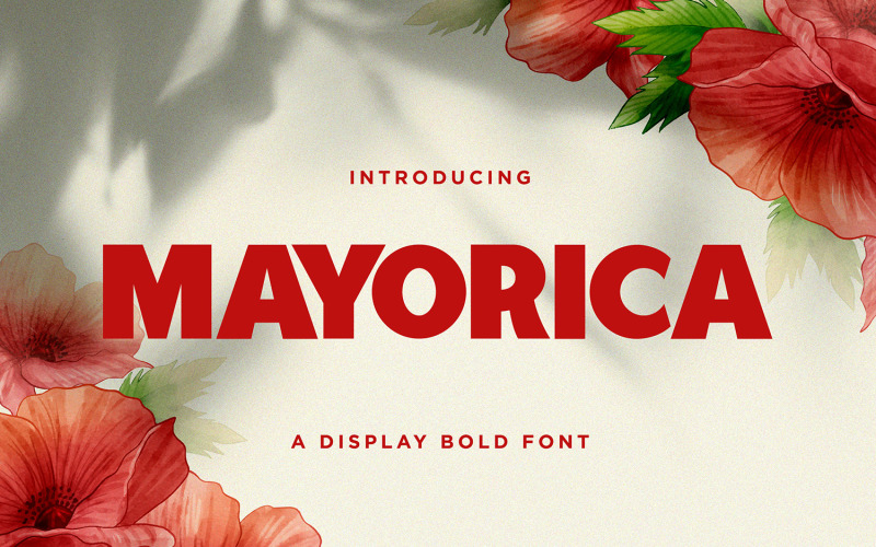 Mayorica - Minimalistické tučné písmo displeje