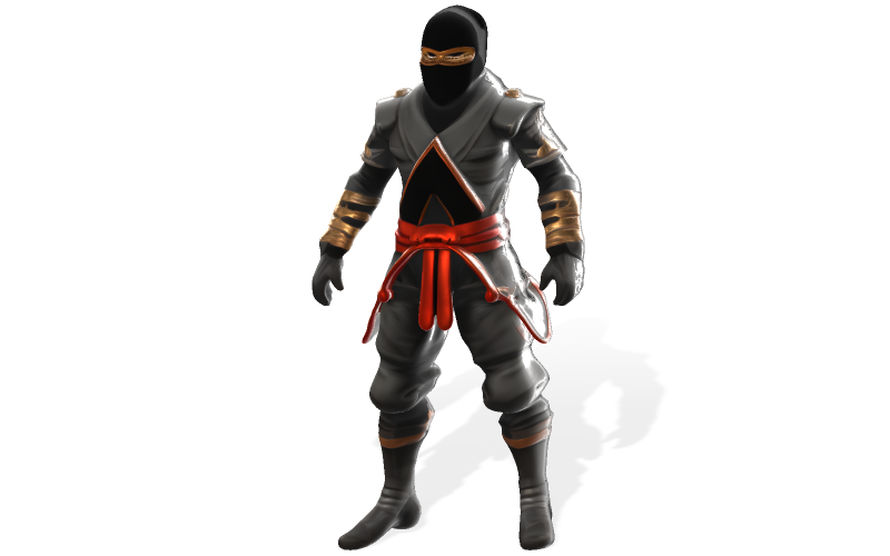 Modelo de impresión 3D del personaje Ninja Maestro Sigiloso