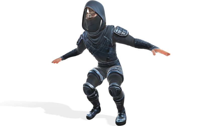 Ninja lopakodó akciófigura Ingyenes 3D-s nyomtatási modell