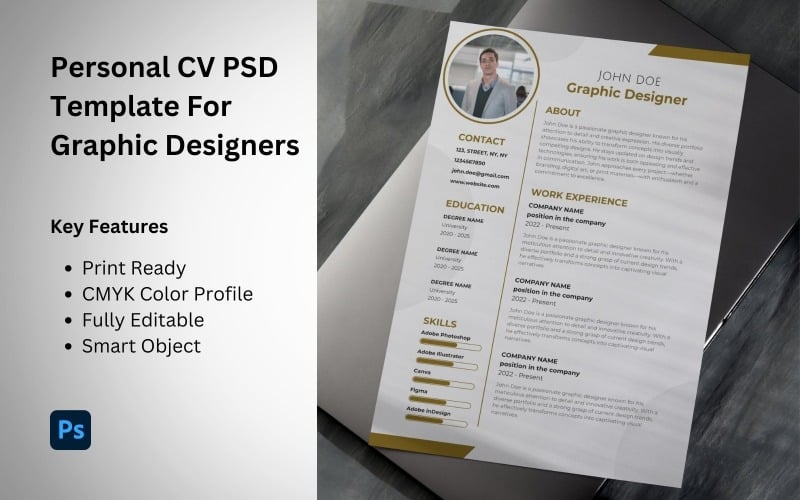 Personal C.V Tempalte for Graphic Designers