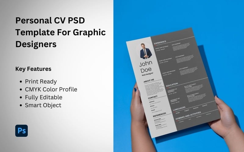 Personal C.V Template for Graphic Designers