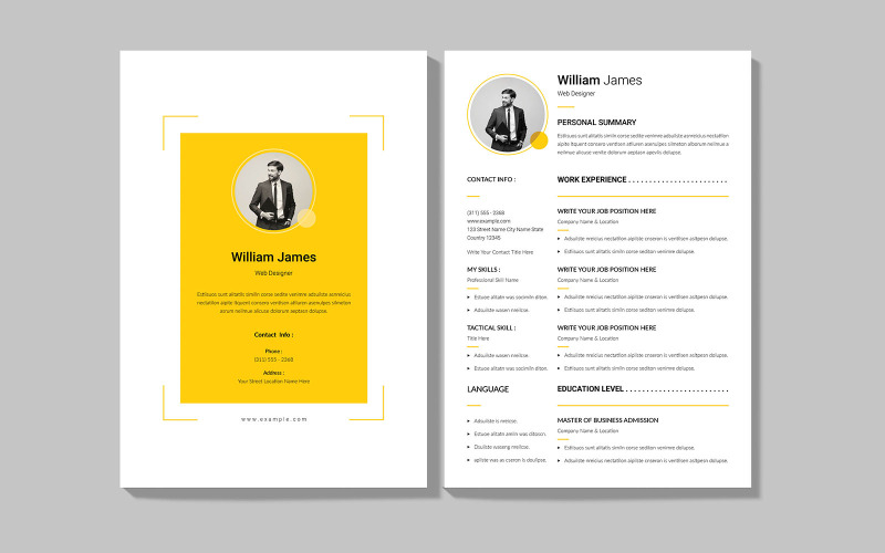 Profesyonel Özgeçmiş cv Şablonu Tasarımı