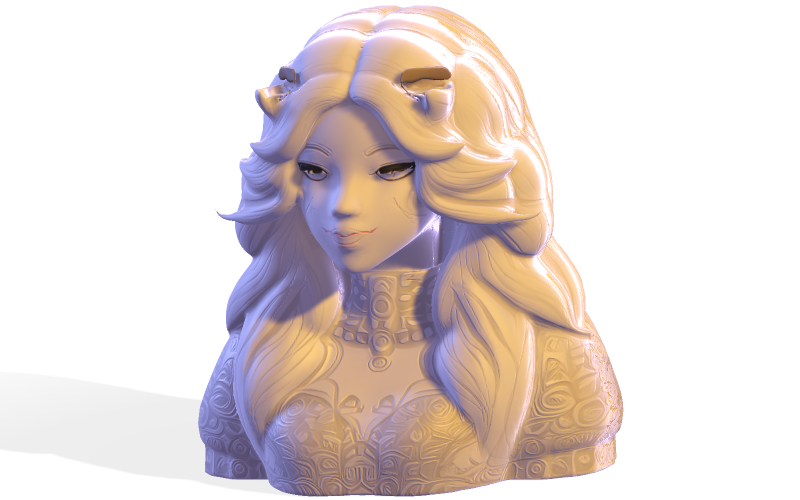 Тривимірна друкована модель бюсту Enchanted Guardian