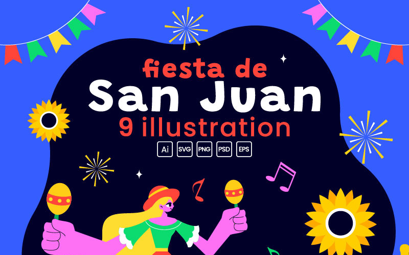 9 Fiesta de San Juan illusztráció