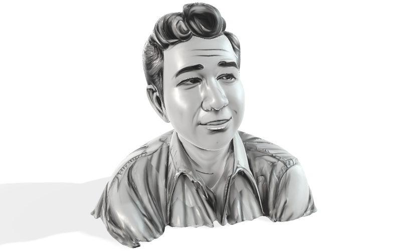 Modello 3D gratuito di busto da gentiluomo in stile retrò
