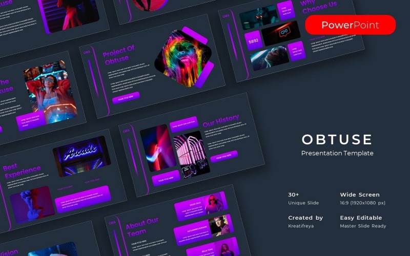 Obtuse – PowerPoint-mall för företag