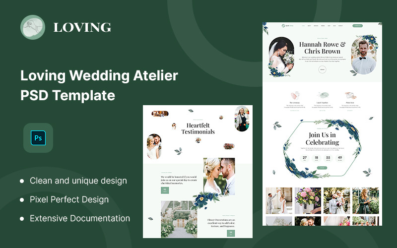 Amoroso - Atelier de Casamento - Modelo PSD