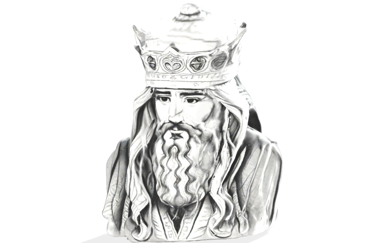 Busto de Rei Medieval Modelo 3D