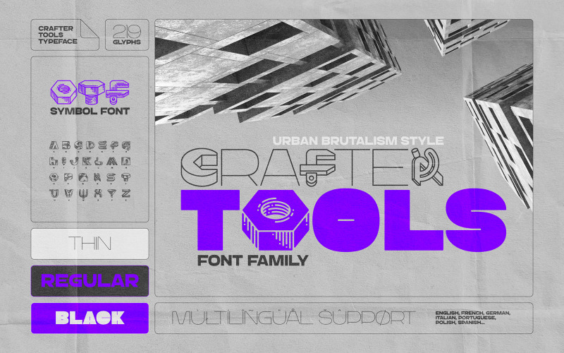 Crafter Tools betűtípuscsalád