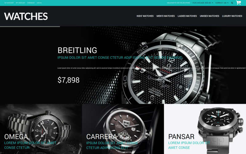 Comprar tema Relojes Magento