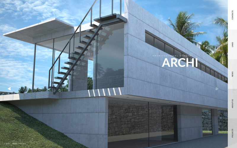 Modello di sito Web di architettura