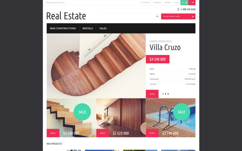 Tema Magento de bienes raíces confiables
