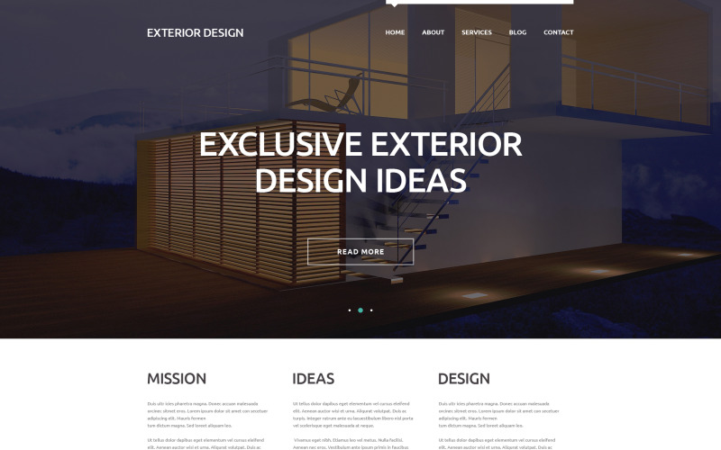 Zewnętrzne trendy projektowe Motyw WordPress