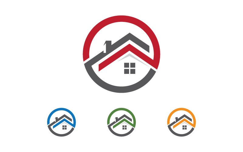 Accueil industriel propriété concept icône logo illustration v.77