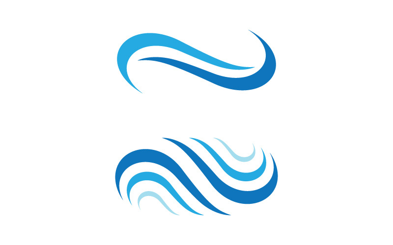 Dynamiczna ikona fali wodnej ilustracja wektorowa projekt logo v.2