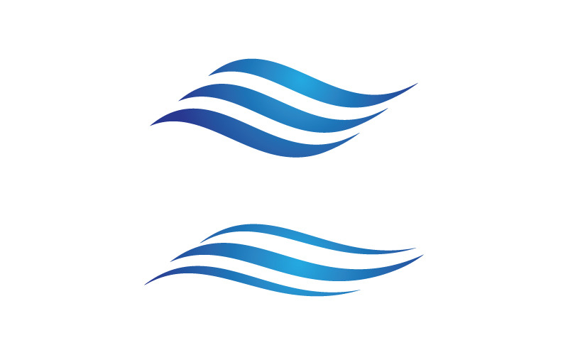 Dynamisch watergolfpictogram vectorillustratieontwerplogo v.16