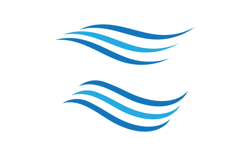 Dynamisch watergolfpictogram vectorillustratieontwerplogo v.8
