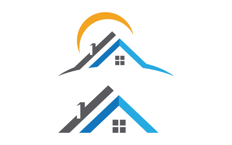Home proprietà industriale concetto icona logo illustrazione v.67