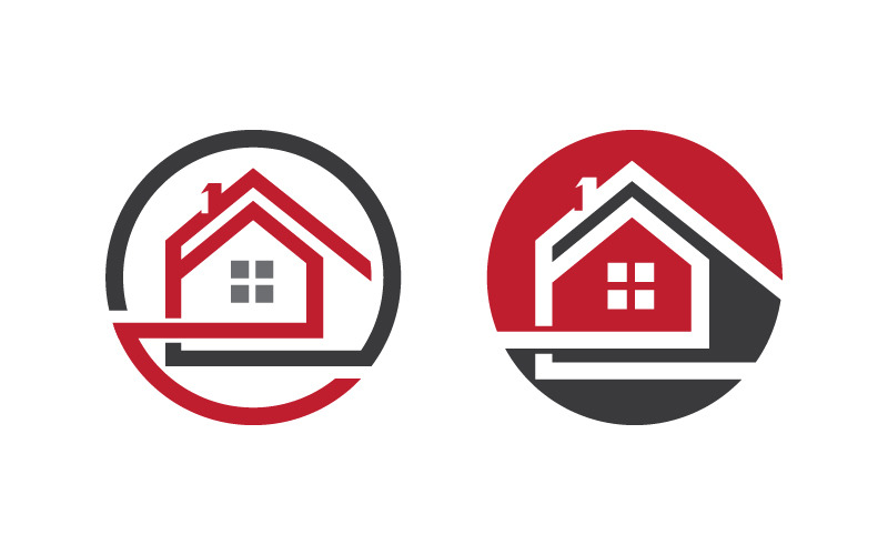 Home proprietà industriale concetto icona logo illustrazione v.83