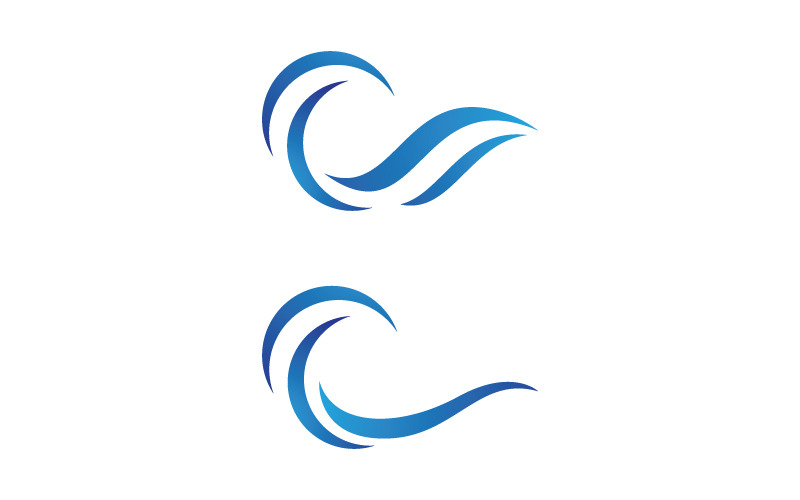 Icône de vague d'eau dynamique, illustration vectorielle, logo v.17