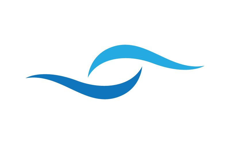 Illustrazione vettoriale dell'icona dell'onda dell'acqua dinamica design logo v.4