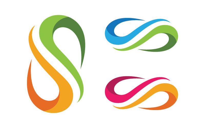 Modèle de logo d'illustration vectorielle Infinity Design v.6
