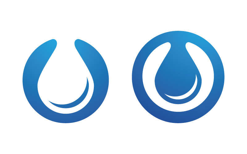 Ilustração vetorial do modelo de logotipo de encanamento de gota de água v.29