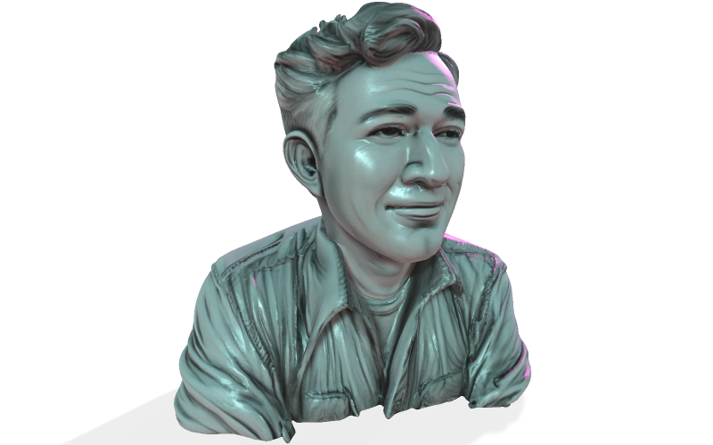 Retro Tarzı Gülümseyen Göğüs 3D Modeli