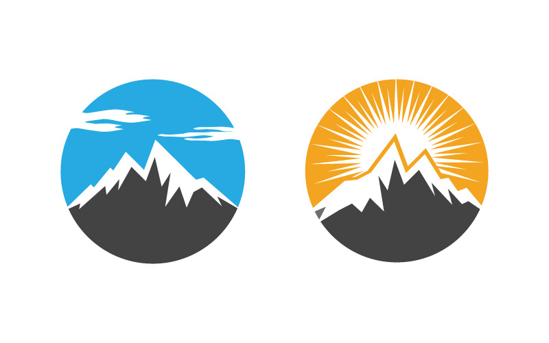 Bergheuvel logo Vector pictogram ontwerp illustratie v.19