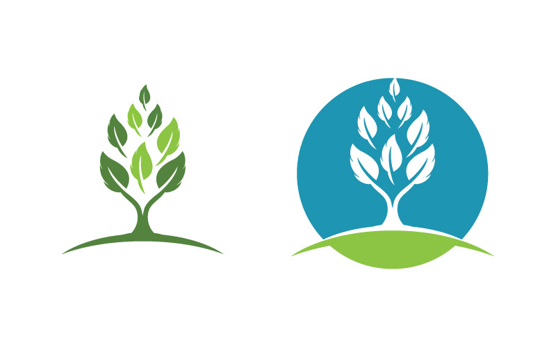 Foglia di albero verde ecologia natura elemento disegno vettoriale v.17