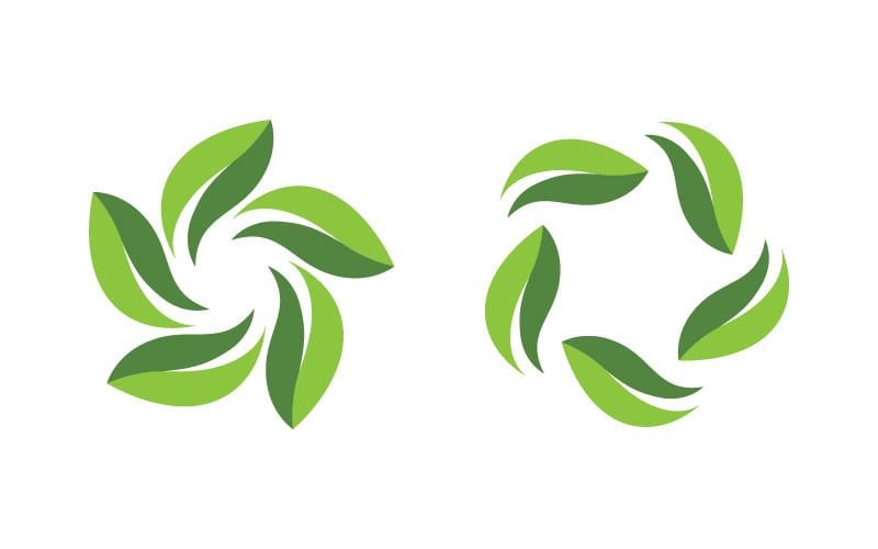 Folha de árvore verde ecologia natureza elemento vetor design v.12