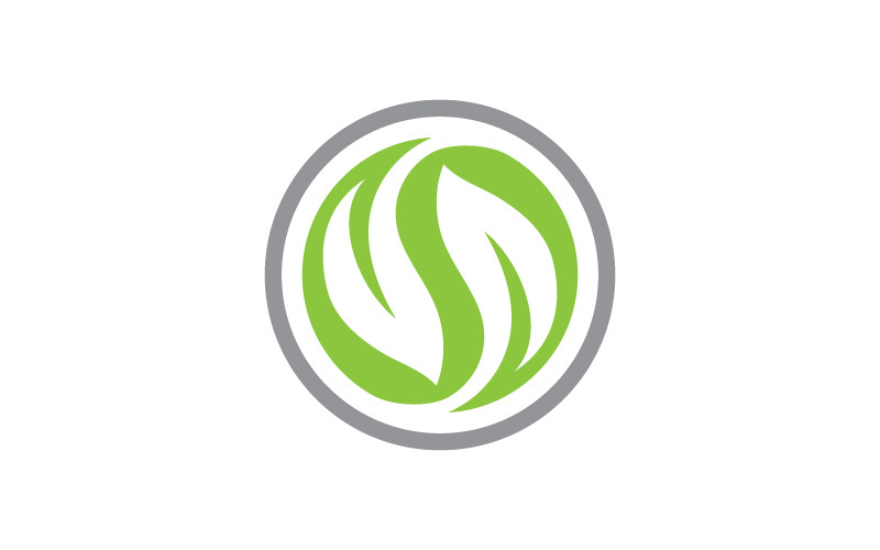 Groene boom blad ecologie natuur element vector ontwerp v.1