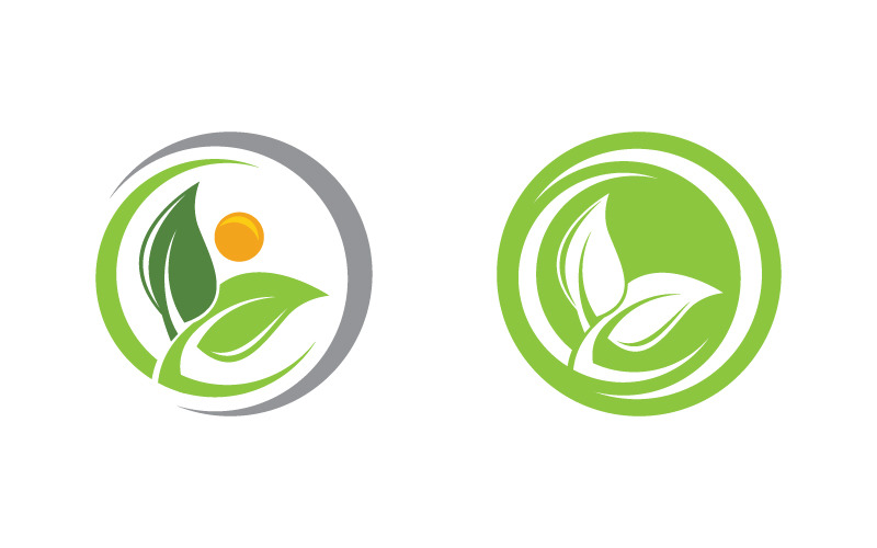 Grönt träd löv ekologi natur element vektor design v.33