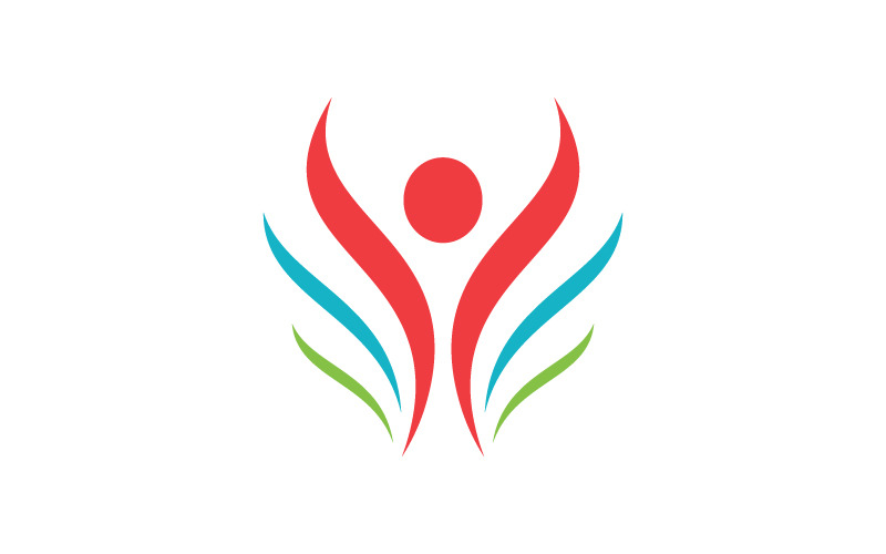 Illustrazione del logo del personaggio umano della vita sana v.71