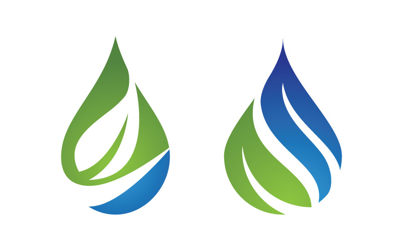 Modèle de logo de plomberie avec goutte d'eau, illustration vectorielle v.38