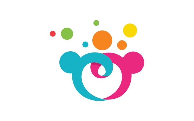 People group care community nätverk och social logotyp design v.99