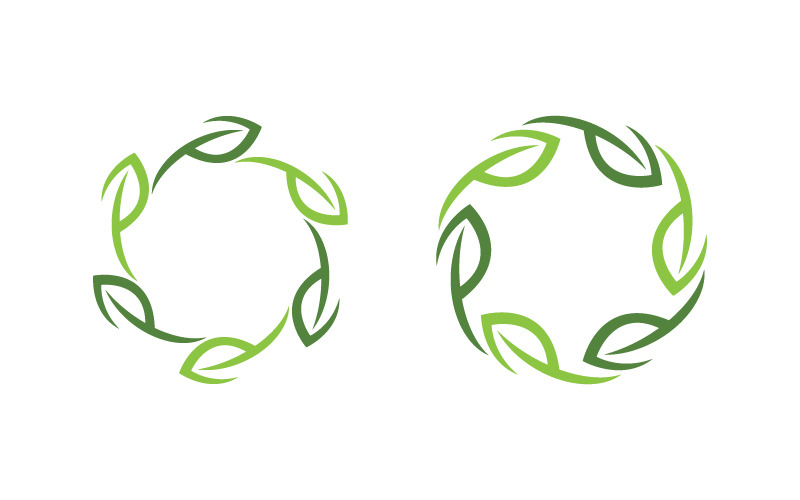 Zielone drzewo liść ekologia natura element wektor projekt v.21