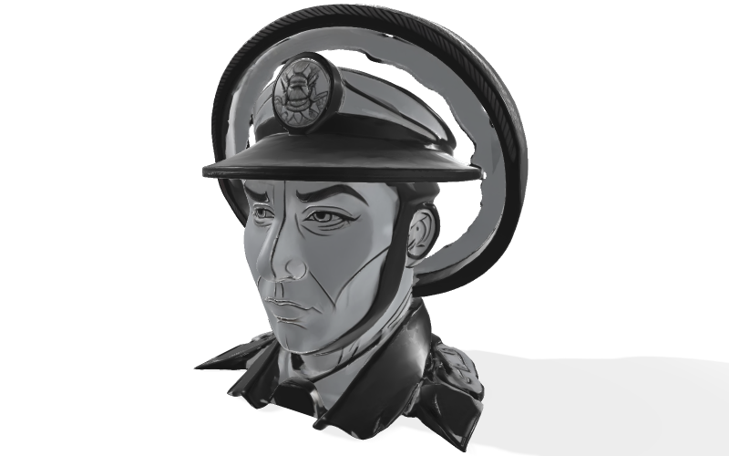 Busto conmemorativo de oficial naval (modelo 3D gratuito)